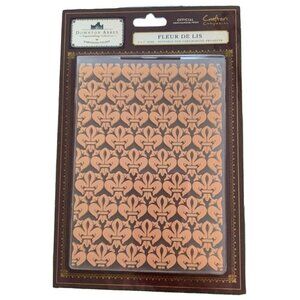 Downton Abbey Fleur De Lis Embossing Folder by Crafters Companion 5"x7" Official